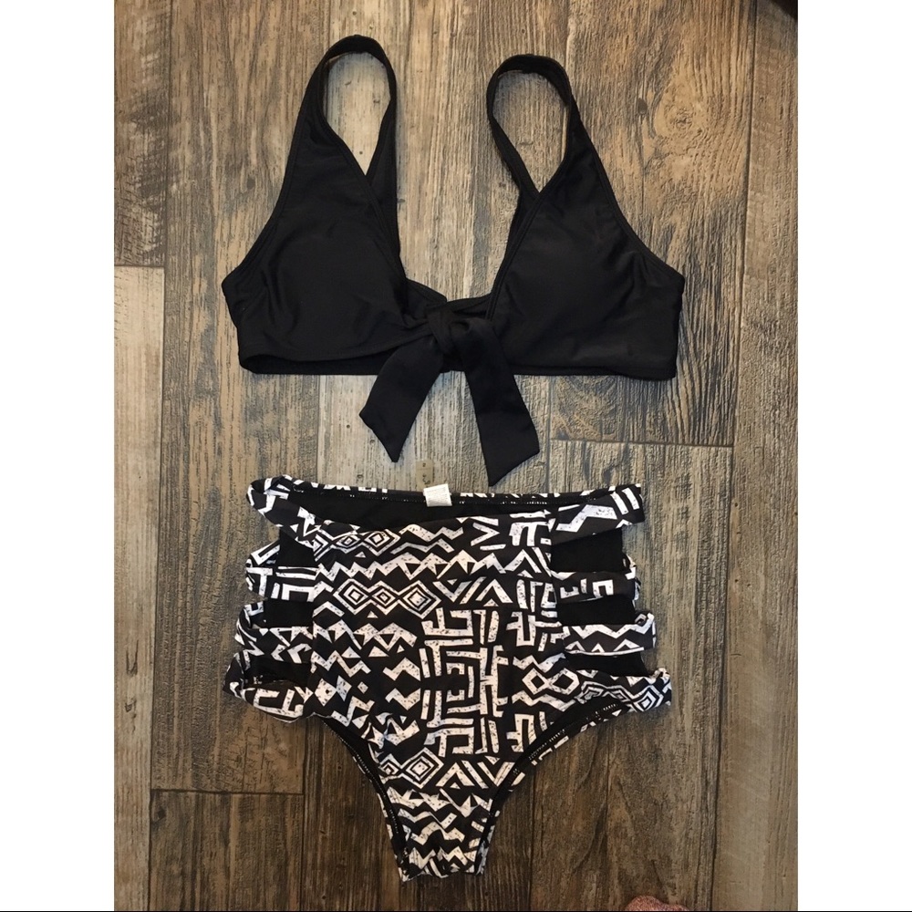CUPSHE high waisted bikini Aztec